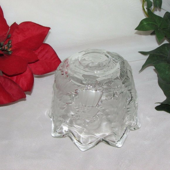 Mikasa Christmas Story Vintage Candle Holder Heavy Glass Holiday Decor - Picture 3 of 5